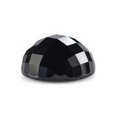 BLACK ONYX CHECKER CUT ROUND CAB 15MM 12.61 Cts.