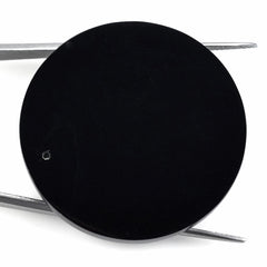 BLACK ONYX FANCY ROUND PLATE (FULL DRILL 0.90MM) 38MM 52.00 Cts.