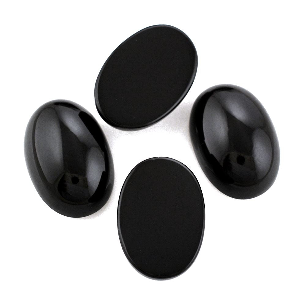BLACK ONYX OVAL CAB 18X12MM 10.49 Cts.