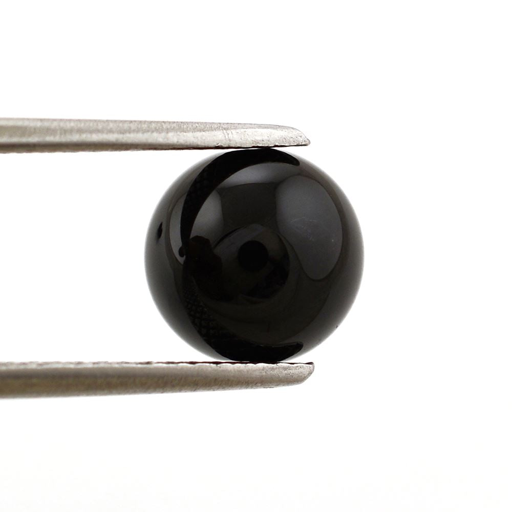 BLACK ONYX PLAIN BALL BEAD (BALCK/CLEAN) (FULL DRILL 1.30MM) 8MM 3.56 Cts.