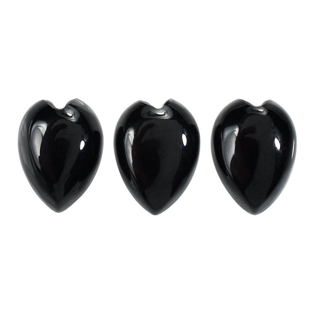 BLACK ONYX HEART CAB 7X5MM 0.79 Cts.