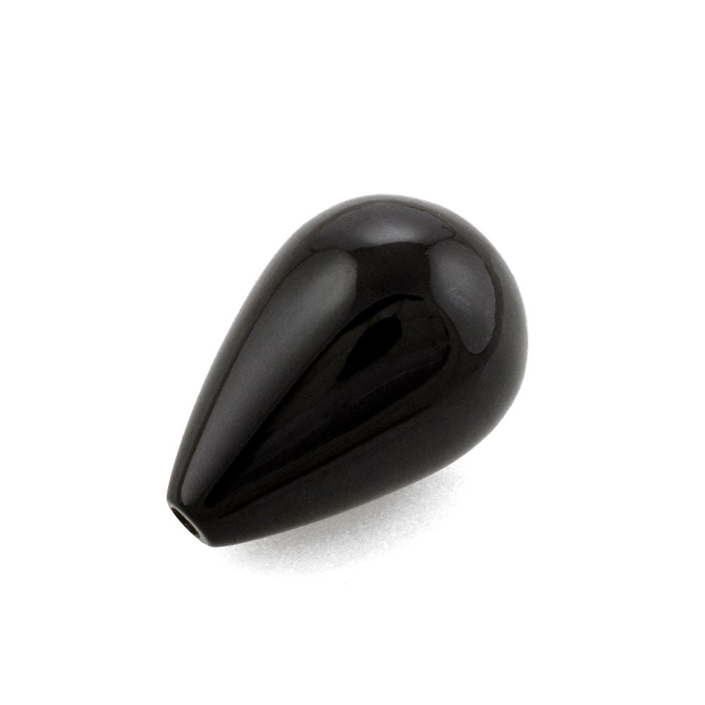 BLACK ONYX PLAIN DROP (HALF DRILL 1.00MM) 16X11MM 11.56 Cts.