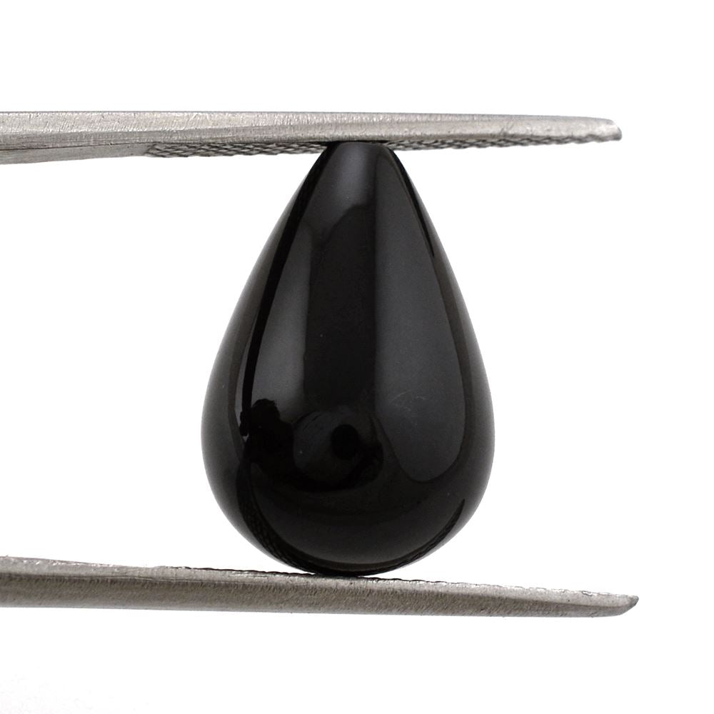 BLACK ONYX PLAIN DROP (HALF DRILL 1.00MM) 16X11MM 11.56 Cts.