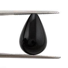 BLACK ONYX PLAIN DROP (HALF DRILL 1.00MM) 16X11MM 11.56 Cts.