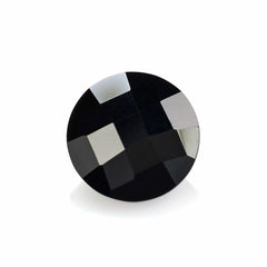 BLACK ONYX CHECKER CUT ROUND 12MM 5.05 Cts.