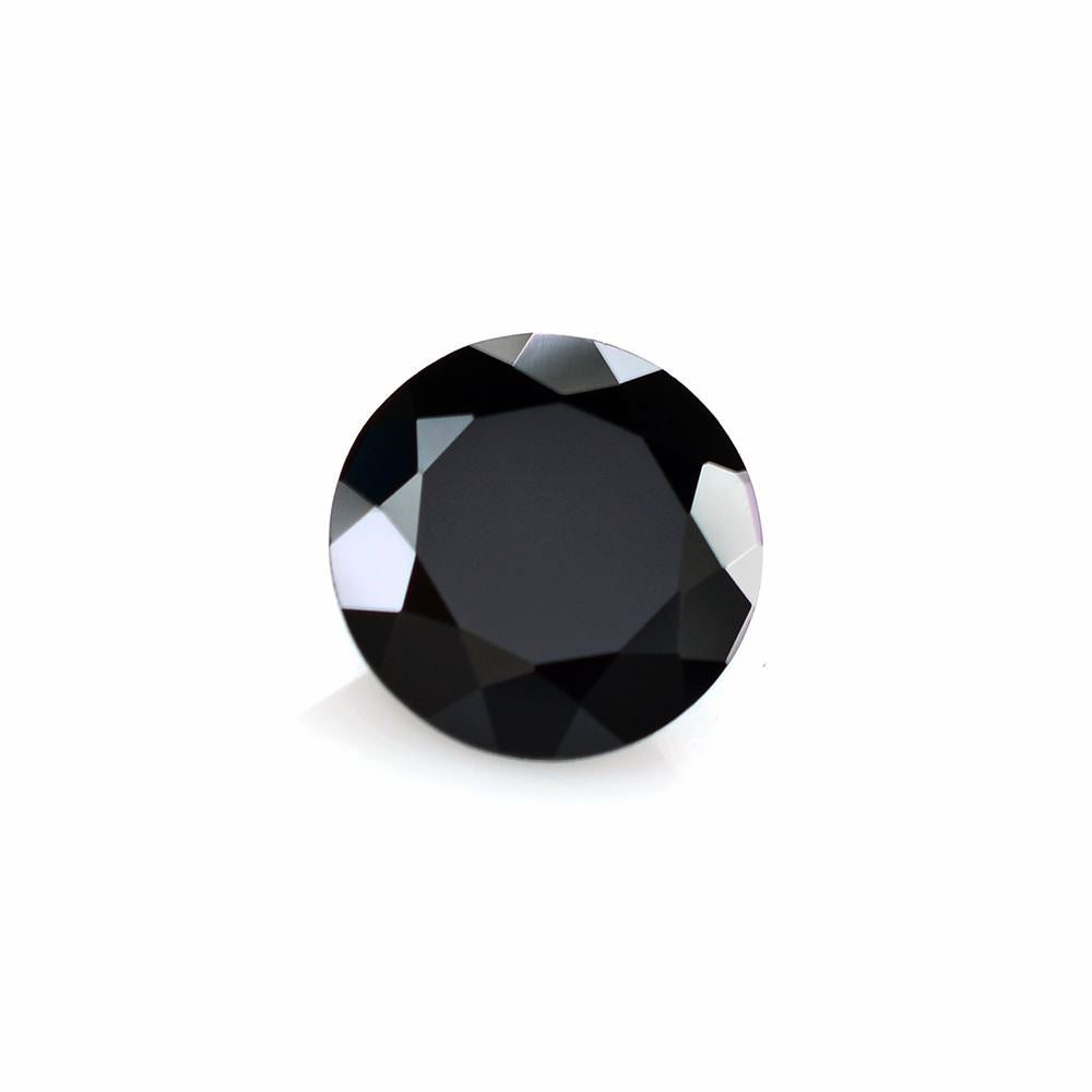 BLACK ONYX DIAMOND CUT ROUND 12MM 7.00 Cts.