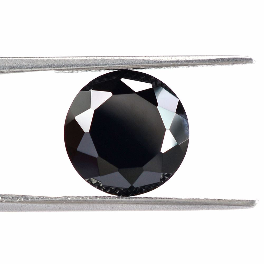 BLACK ONYX DIAMOND CUT ROUND 11.50MM 6.60 Cts.