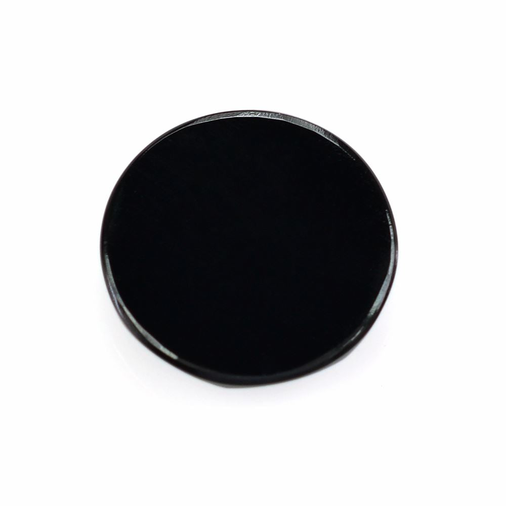 BLACK ONYX TABLE CUT ROUND CAB 17MM 8.69 Cts.