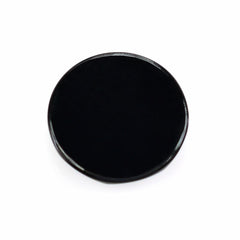 BLACK ONYX TABLE CUT ROUND CAB 17MM 8.69 Cts.