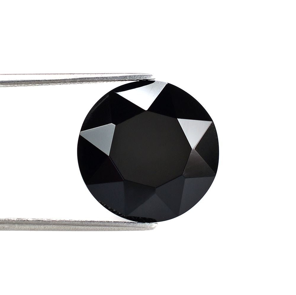 BLACK ONYX TABLE CUT ROUND CAB 17MM 8.69 Cts.