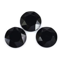 BLACK ONYX TABLE CUT ROUND CAB 17MM 8.69 Cts.