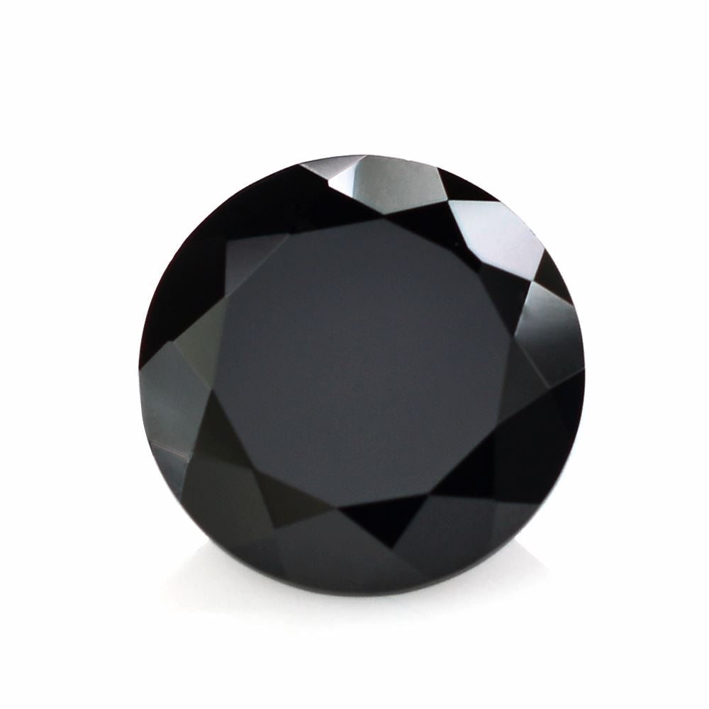 BLACK ONYX DIAMOND CUT ROUND 14MM 10.90 Cts.