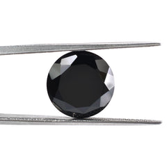 BLACK ONYX DIAMOND CUT ROUND 14MM 10.90 Cts.