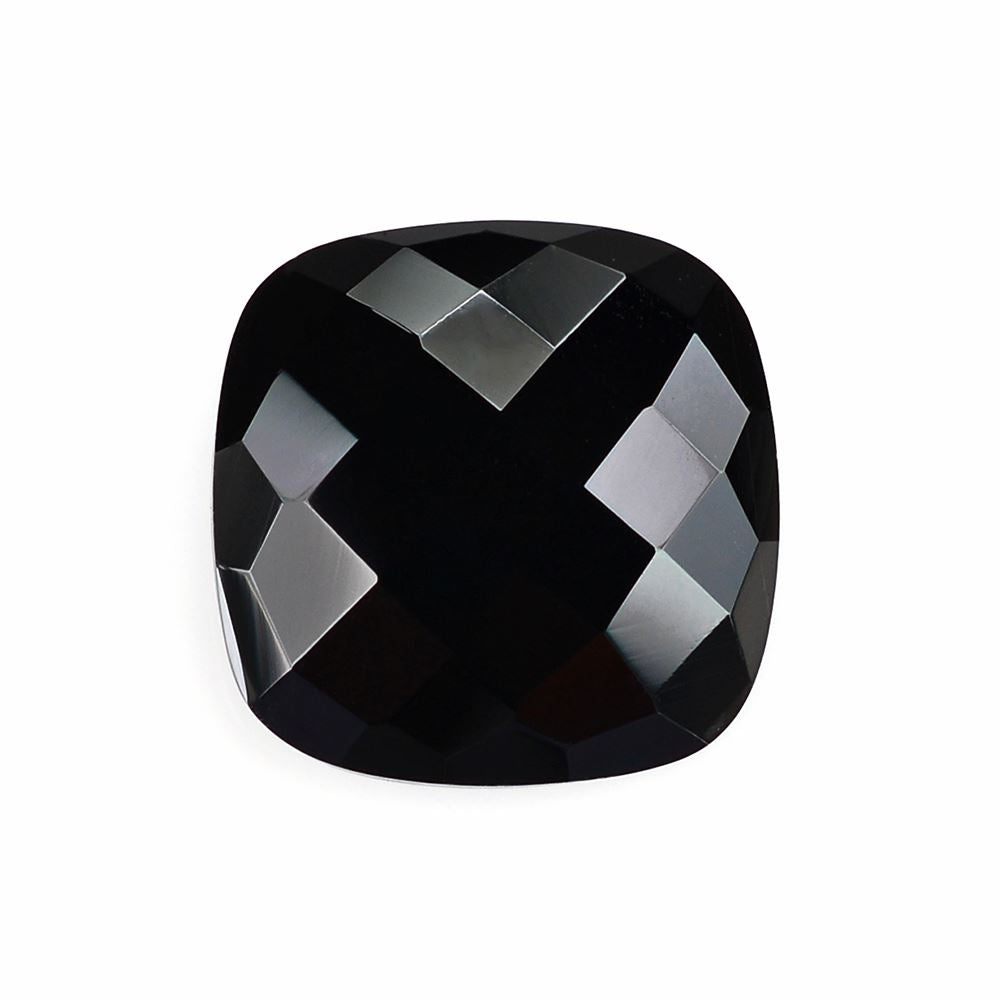BLACK ONYX BRIOLETTE CUSHION 15MM (BLACK/CLEAN) 7.80 Cts.