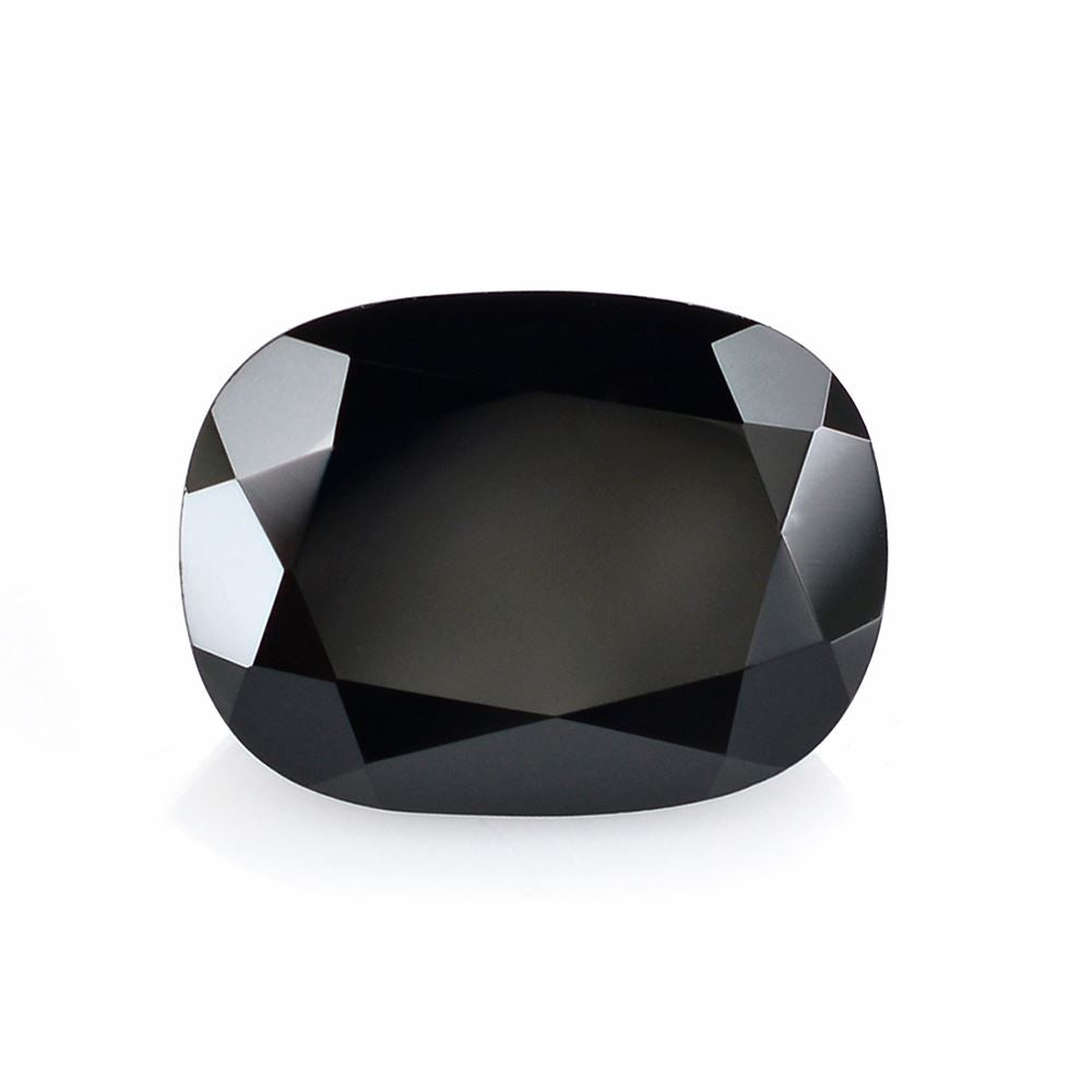 BLACK ONYX CUT CUSHION (IRREGULAR CUT BACK) 15.50X11.50MM 10.45 Cts.