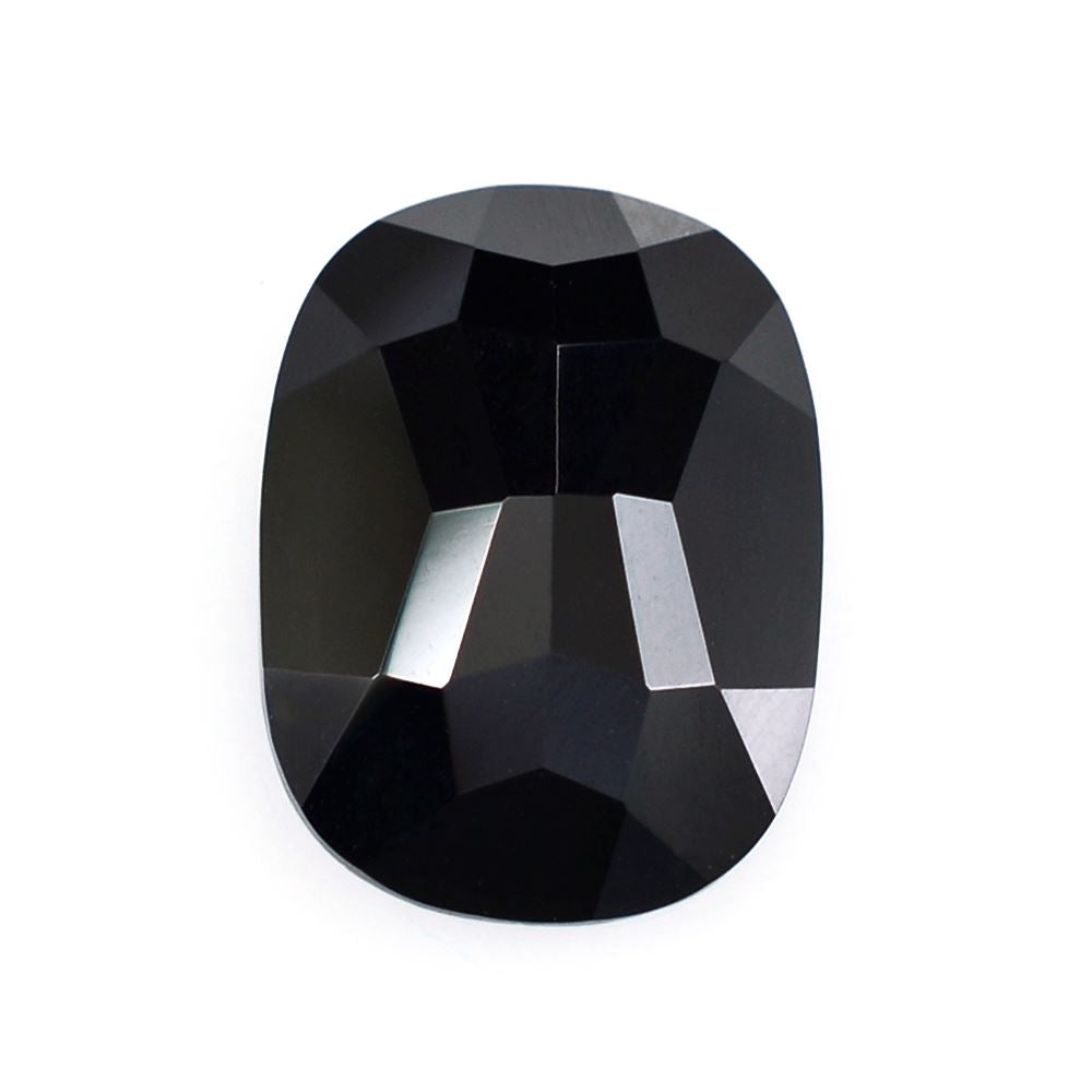 BLACK ONYX CUT CUSHION (IRREGULAR CUT BACK) 15.50X11.50MM 10.45 Cts.