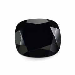 BLACK ONYX CUT CUSHION (IRREGULAR CUT BACK) 15.50X13.50MM 10.80 Cts.