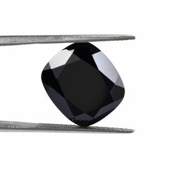 BLACK ONYX CUT CUSHION (IRREGULAR CUT BACK) 15.50X13.50MM 10.80 Cts.
