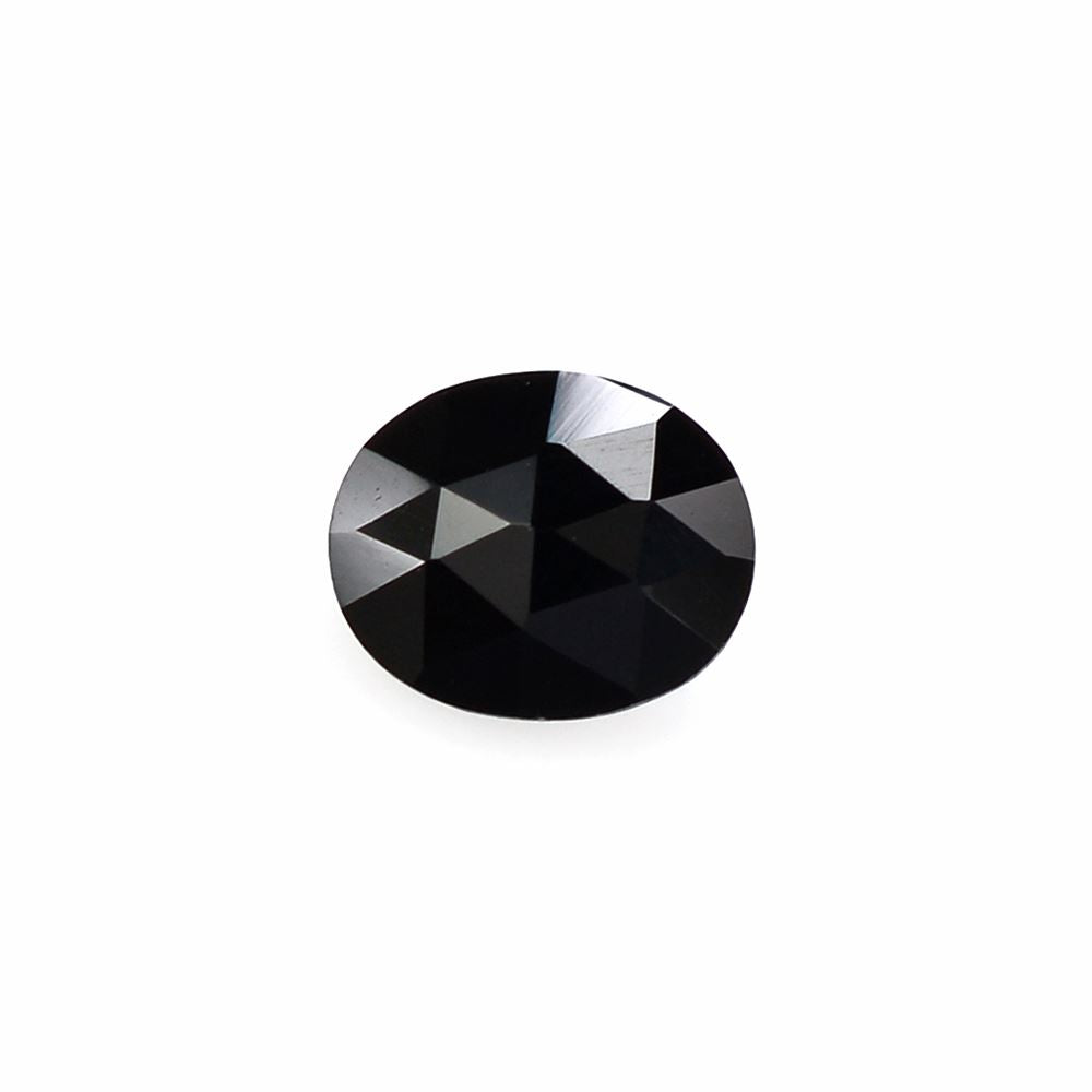 BLACK ONYX ROSE CUT OVAL 6X5MM 0.50 Cts.