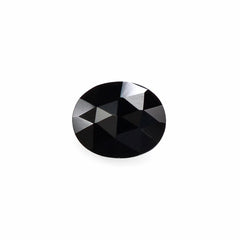 BLACK ONYX ROSE CUT OVAL 6X5MM 0.50 Cts.