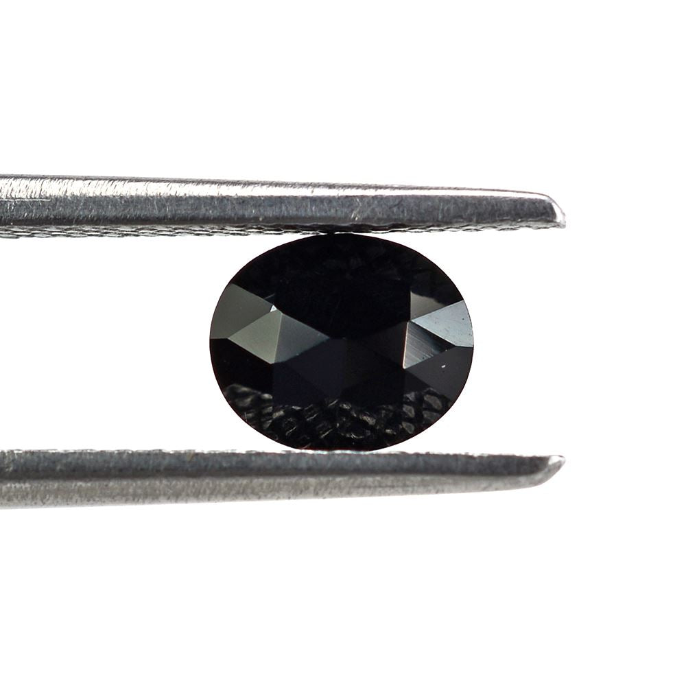 BLACK ONYX ROSE CUT OVAL 6X5MM 0.50 Cts.