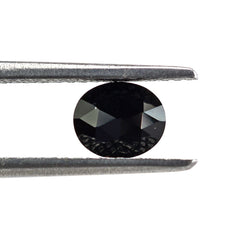 BLACK ONYX ROSE CUT OVAL 6X5MM 0.50 Cts.