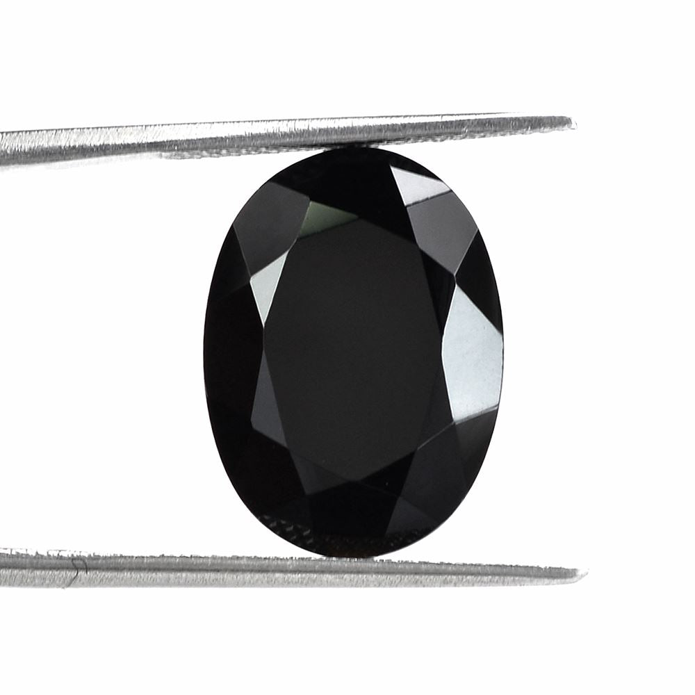 BLACK ONYX BOTH SIDE TABLE CUT OVAL 18X13MM 6.94 Cts.