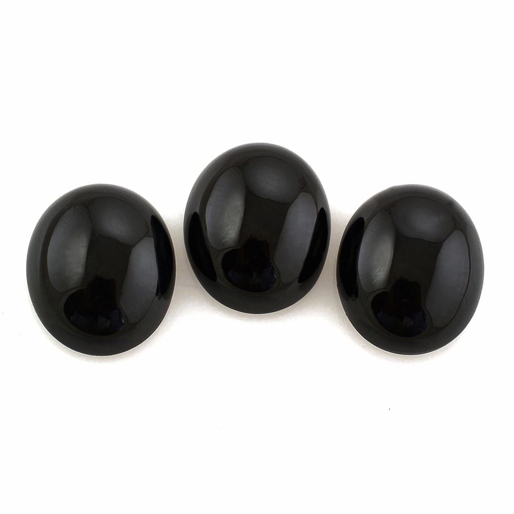BLACK ONYX OVAL CAB 12X10MM 4.33 Cts.