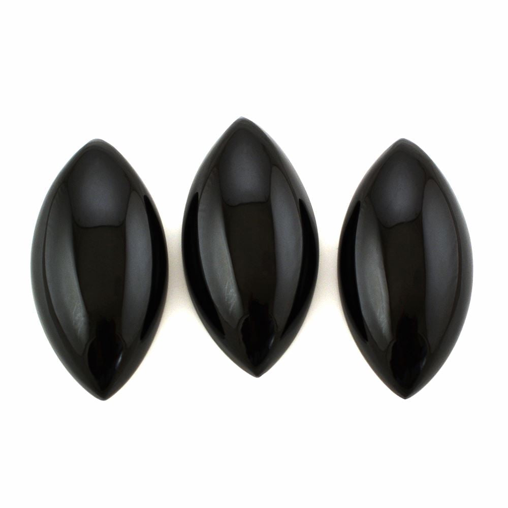 BLACK ONYX MARQUISE CAB 24X12MM 10.97 Cts.