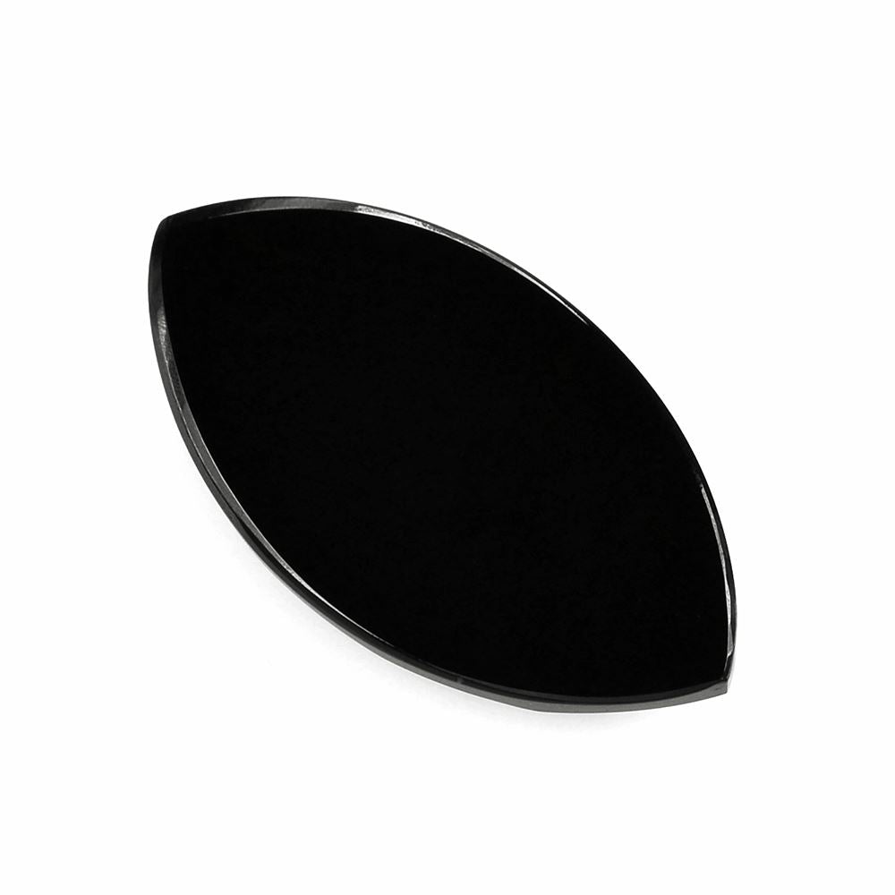 BLACK ONYX ROSE CUT MARQUISE CAB 30X16MM 13.99 Cts.