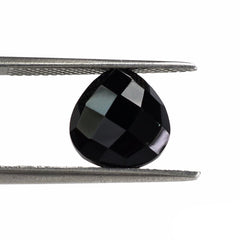 BLACK ONYX BRIOLETTE PEAR TABEEZ (HALF DRILL) 10MM 3.345 Cts.
