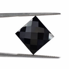 BLACK ONYX CHECKER CUT SQAURE 12MM 10.45 Cts.