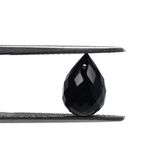 BLACK ONYX FACETED DROPS (FULL DRILL) 10X7MM 3.02 Cts.