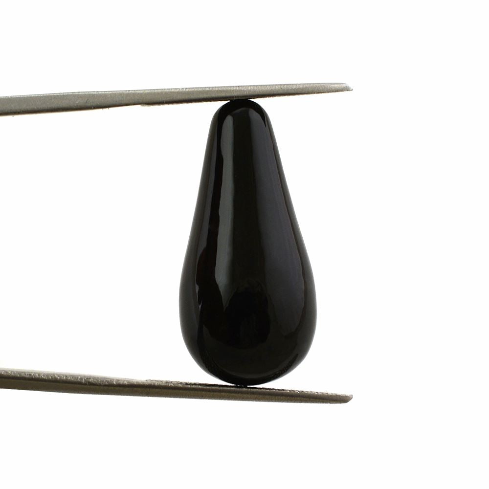 BLACK ONYX PLAIN DROPS (HALF DRILL) 25X12MM 21.65 Cts.