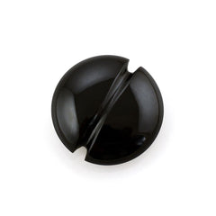 BLACK ONYX LENTIL ROUND WITH CARVED BELT (DES#25) 15MM 11.85 Cts.