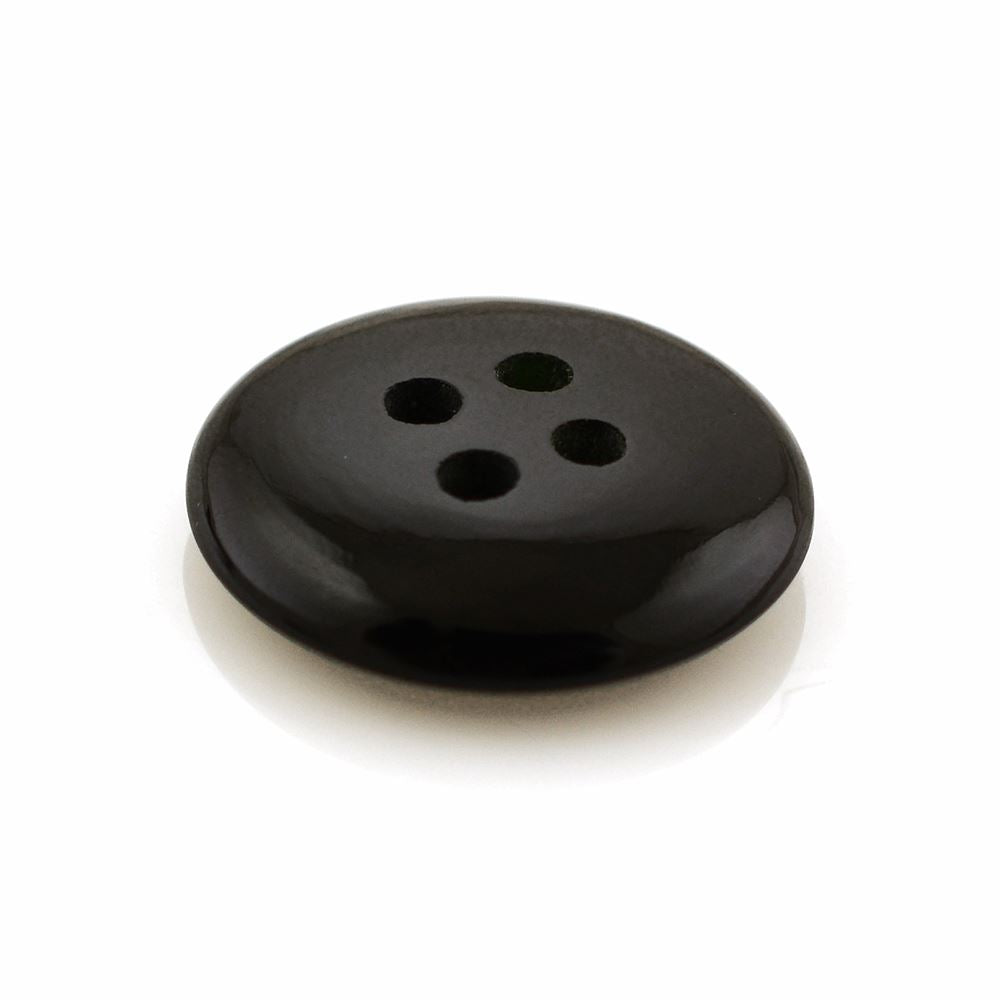 BLACK ONYX PLAIN BUTTON (FULL DRILL) 15MM 5.09 Cts.