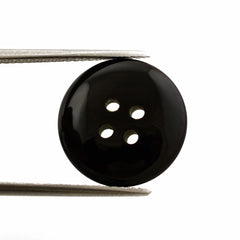 BLACK ONYX PLAIN BUTTON (FULL DRILL) 15MM 5.09 Cts.