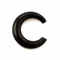 BLACK ONYX PLAIN HALF RING 21MM 8.20 Cts.