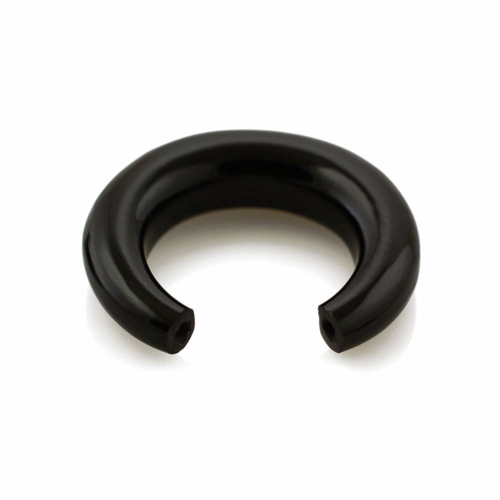 BLACK ONYX PLAIN HALF RING 21MM 8.20 Cts.
