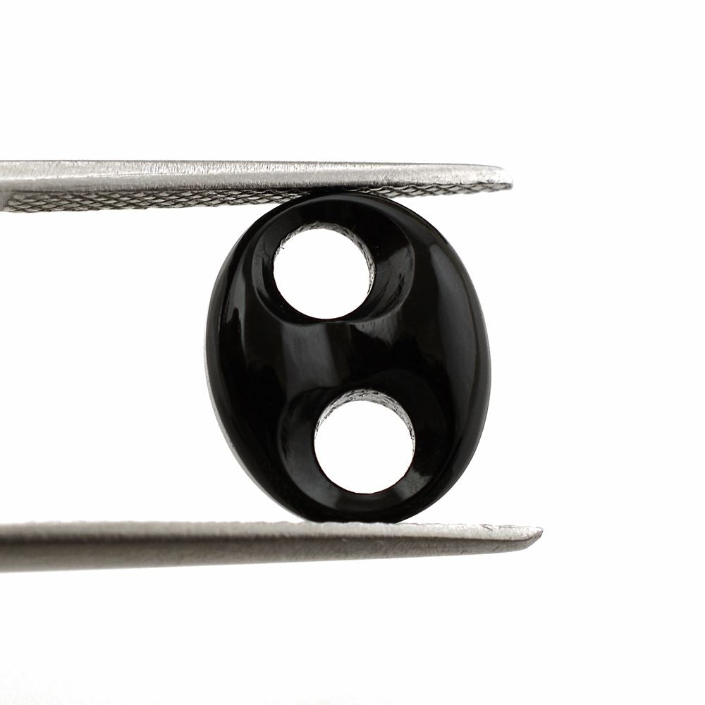 BLACK ONYX HAWK'S EYE OVAL 12X10MM 2.83 Cts.