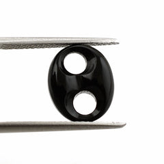 BLACK ONYX HAWK'S EYE OVAL 12X10MM 2.83 Cts.