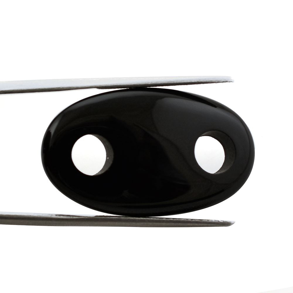 BLACK ONYX HAWK'S EYE OVAL 28.50X17MM 21.64 Cts.
