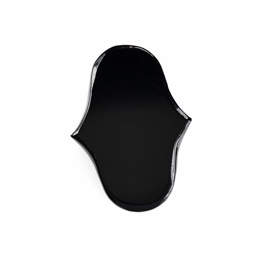 BLACK ONYX ROSE CUT FANCY SHAPE 22X16MM 7.20 Cts.