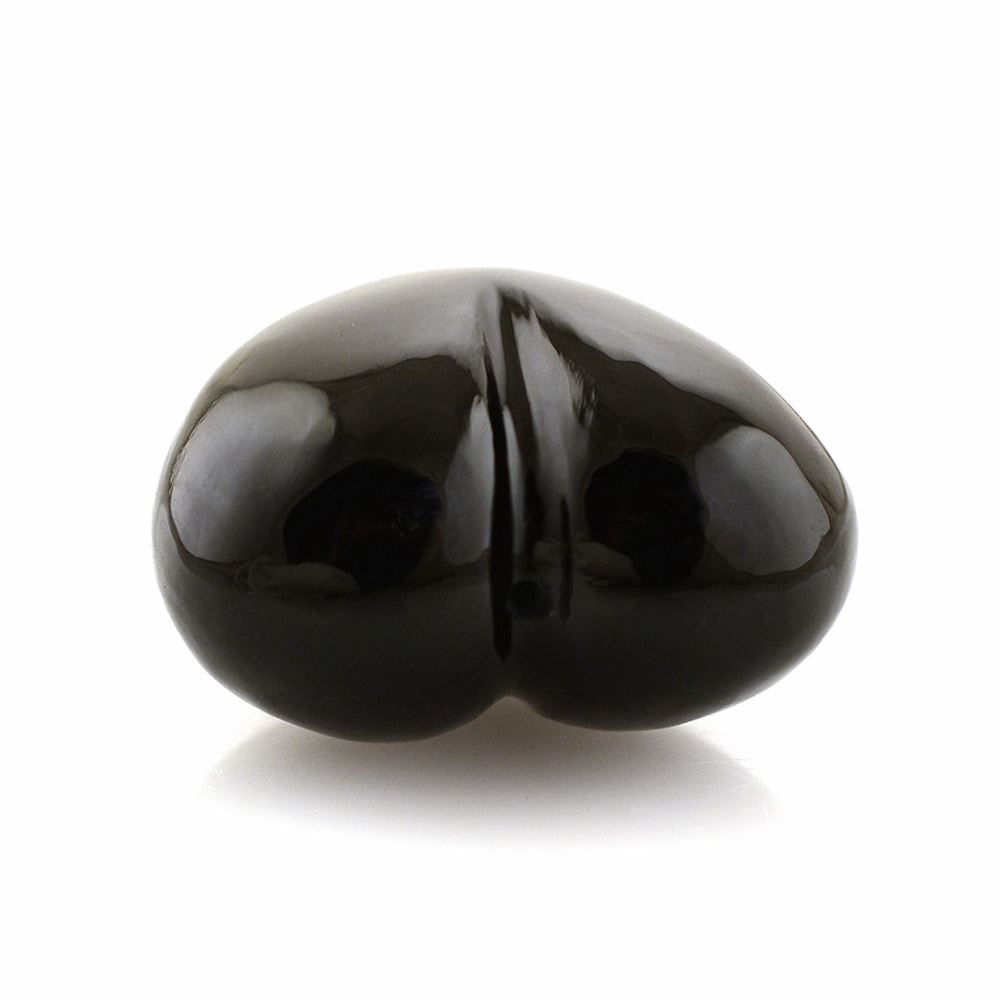 BLACK ONYX SACRED HEARTS (DES#133) HALFDRILL 18X16MM 18.05 Cts.