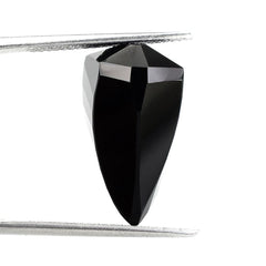 BLACK ONYX LADY FINGER (DES#19) HALF DRILL 20X10MM 13.85 Cts.