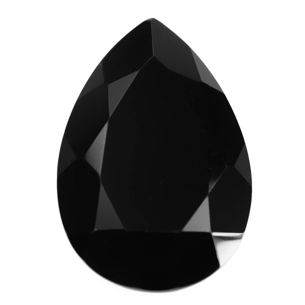 BLACK ONYX BOTH SIDE TABLE CUT PEAR 16X11MM 4.99 Cts.