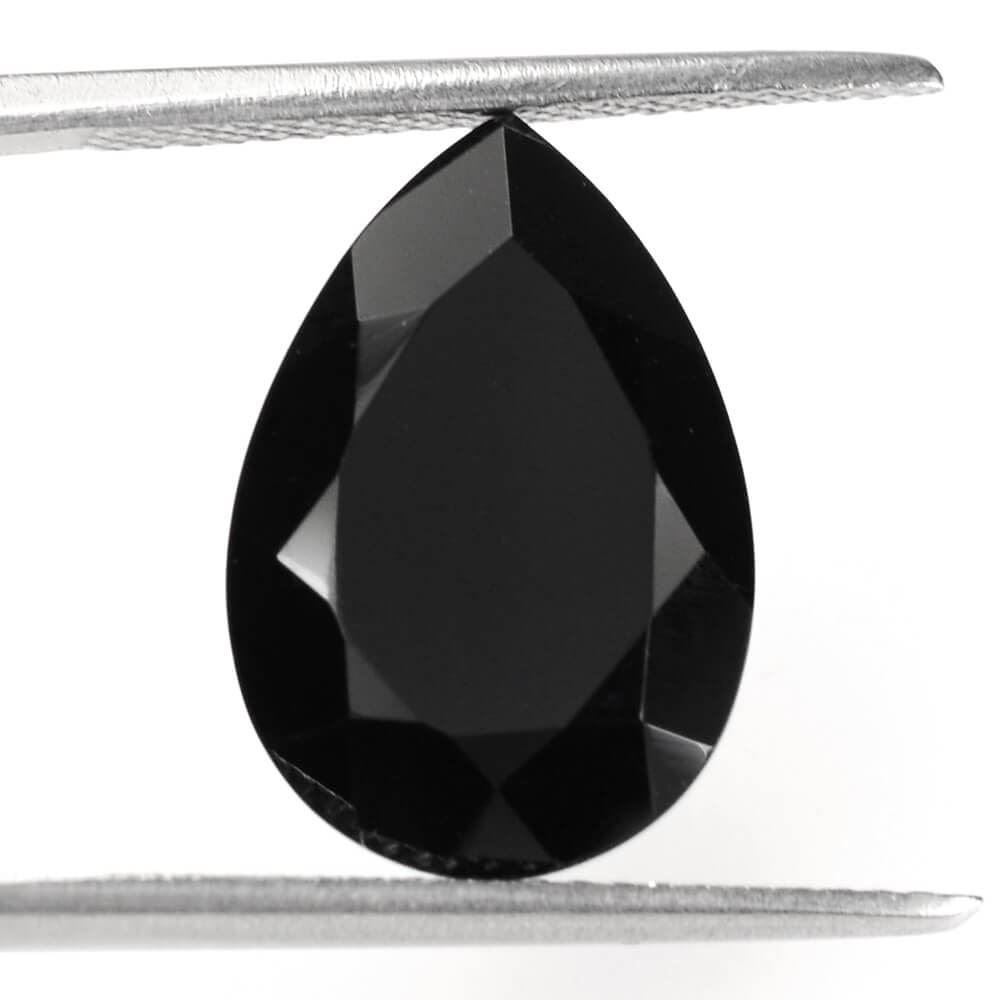 BLACK ONYX BOTH SIDE TABLE CUT PEAR 16X11MM 4.99 Cts.