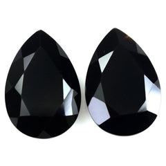 BLACK ONYX BOTH SIDE TABLE CUT PEAR 16X11MM 4.99 Cts.