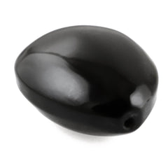 BLACK ONYX LENTIL PEAR (HALF DRILL) 15X12MM 8.92 Cts.