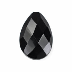 BLACK ONYX BRIOLETTE PEAR (HALF DRILL) 12X8MM 3.00 Cts.